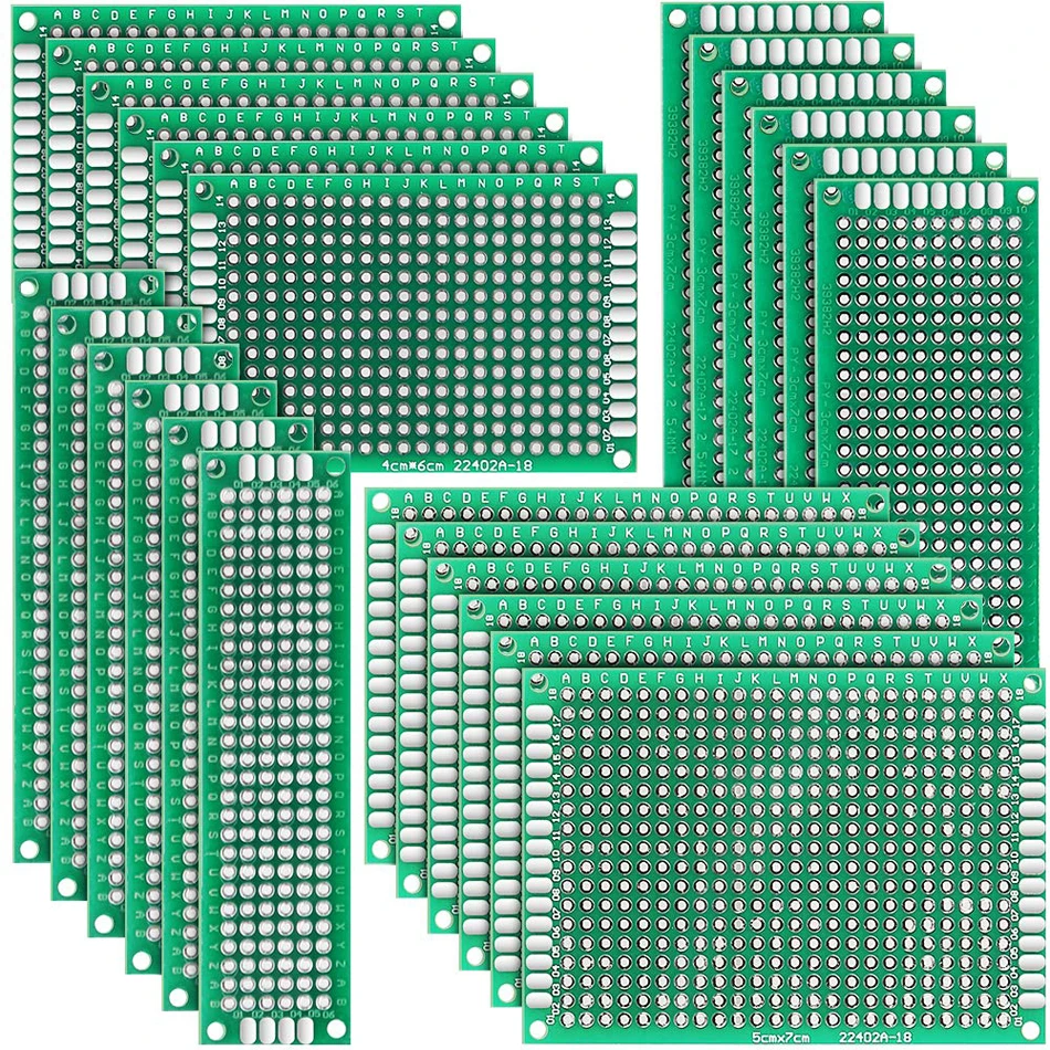 24 шт. прототип доска 4 размера Двусторонняя макетная плата PCB Универсальный