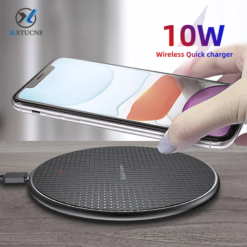 

KSTUCNE 10W Qi Wireless Charger For iPhone 11 Pro Max Samsung S10 S9/S9+ Desktop USB LED Fast Charging Pad For Xiaomi MI9 MIX 2S