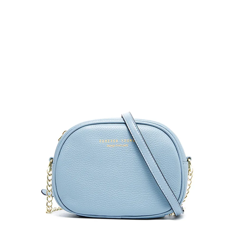 

Small Round Bag Women 2020 New Soft100% Genuine Leather Crossbody Bags for Women Chain Party Sling Bag Casual Handbag Female