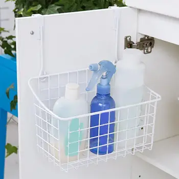 

Japanese-style Over-The-Cabinet Drawer Grid Basket Large Satin Nickel Bathroom Storage Organizer