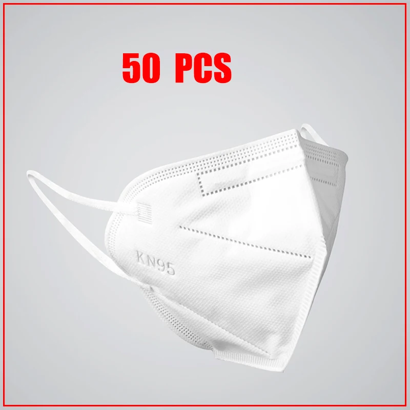 

Hot 50Pcs KN95 Face Masks 5 Layers comfortable design Anti-Dust KN90 KN100 Mouth Mask Filter Breathing Safety Protective masks