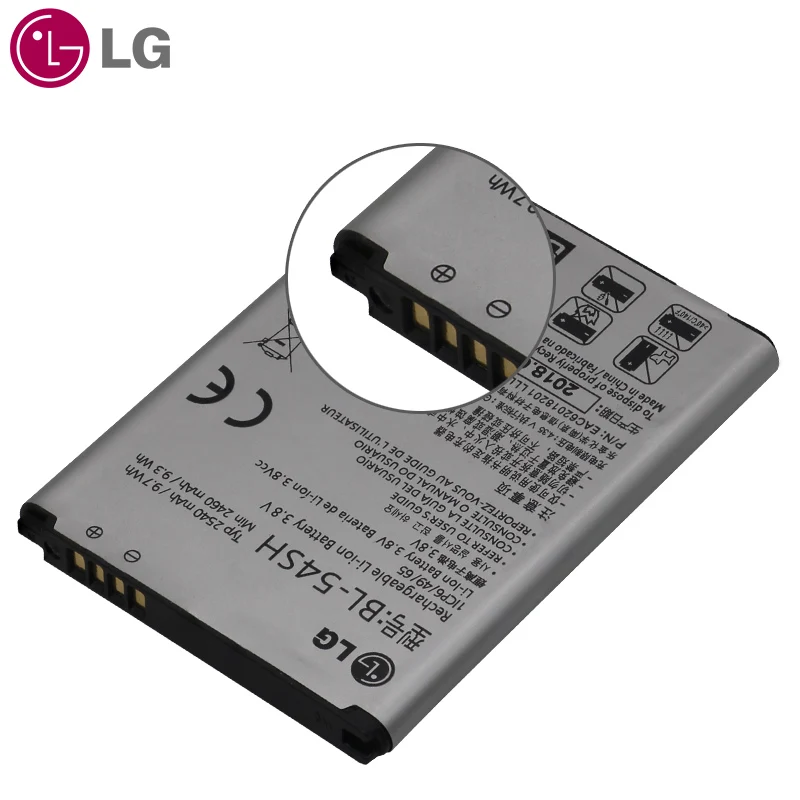 LG телефона Батарея BL-54SH для LG G2 F320 F340L H522Y F260 D728 D729 H778 H779 D722 2540 мА/ч, оригинальная замена Батарея