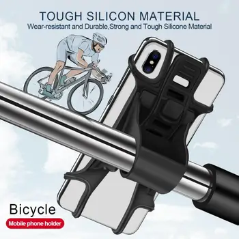 

Motorcycle Handlebar Bike Mobile Cell Phone Mount Holder Support Bicycle Silicone Phone Stand Smartphone