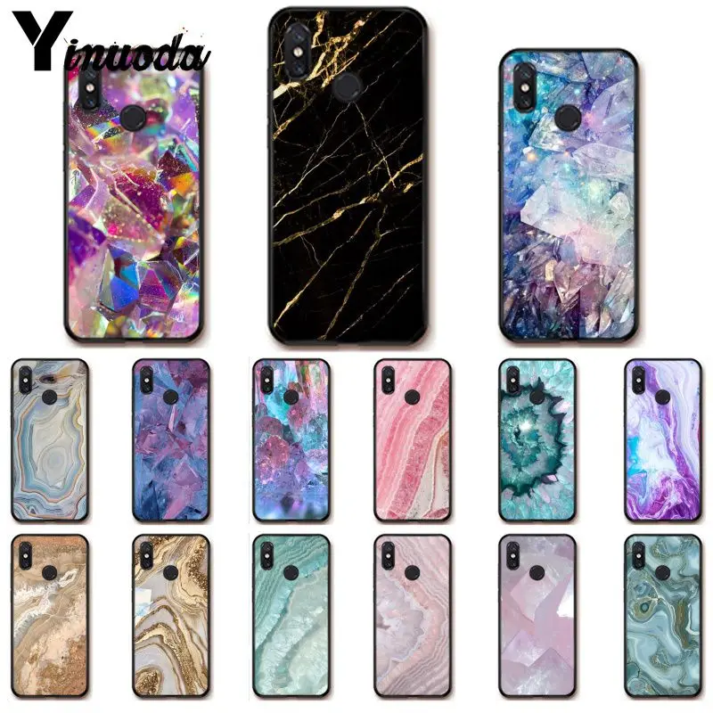 Чехол для телефона Yinuoda с голубым розовым фиолетовым драгоценным камнем Агатом