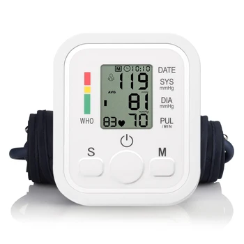 

Automatic Blood Pressure Monitor Tonometer Upper Arm Pulse Gauge Meter BP Heart Beat Rate Tonometer Digital LCD Sphygmomanometer