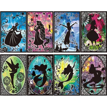 

Full Square/Round 5D DIY Diamond Painting Princess Cartoon Characters Decor Diamond Embroidery Cross Stitch Mosaic Home Decor