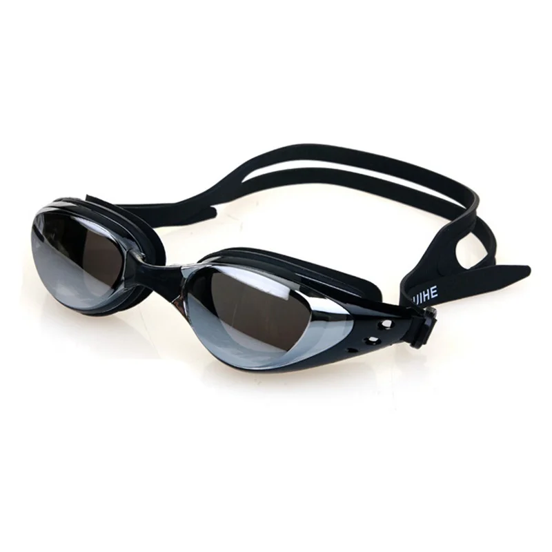 Мужские и женские зеркальные противотуманные силиконовые плавательные очки для близоруких противотуманные УФ-очки для плавания с наушниками диоптрий спортивные очки - Цвет: Myopia 200