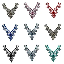 Вышитый черный тканевый цветок кружевной воротник шитье ремесло декольте шитье аппликация декоративный Ошейник DIY аксессуар Scrapbookin