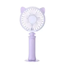 Милый светодиодный портативный мини-вентилятор с кошачьими ушками, домашний офис, Электрический персональный кондиционер, вентилятор, кулер, подарок