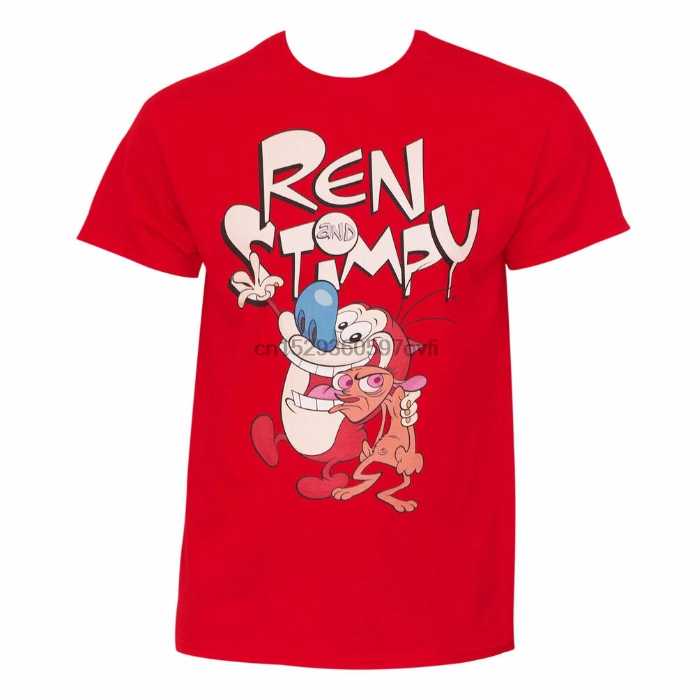 Рубашка Ren And Stimpy красная | Мужская одежда
