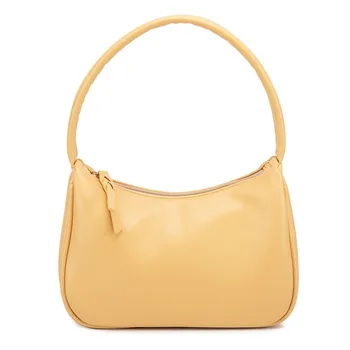 

Simple female bag 2020 Korean version of the wild high-end sense of shoulder baguette bag fashion handbag soft leather cloud bag