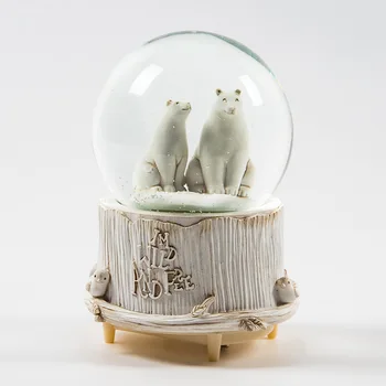 

Polar Bear Crystal Ball Music Box,Trojan Santa Crystal Ball,Girlfriend Gifts,Christmas Gifts,Home Decoration