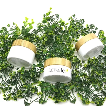 

50g 100g White Elegant Facial Cream Container,DIY CBD Hemp Bamboo Mask Storage Pot,High Quality Plastic Round Cosmetic Cream Jar