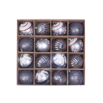 

16Pcs 60mm Christmas Balls Xmas Tree Baubles Red Gold Glitter Ornaments Ball Christmas Decoration Shopping Mall Ceiling Window