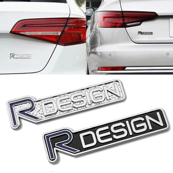 

1pc Car Styling 3D metal RDESIGN Emblem Car Sticker Decal for Volvo XC90 S60 CX60 S80 V40 S40 XC70 V60 XC40 V90 Auto Accessories