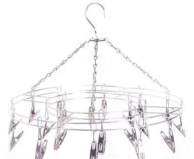 

Hanging Drying Rack Windproof Laundry Clothes Hanger With 20 Clothespins For Drying Socks Baby Clothes Underwear Hat Scarf Glove