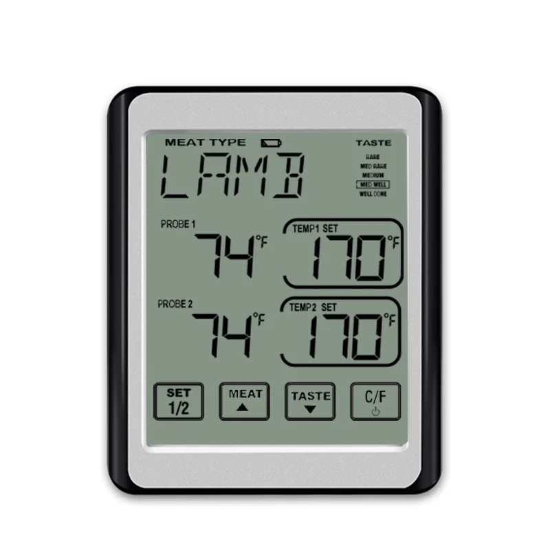 

Meat Thermometer Dual Probe Digital Instant Bbq Thermometer for Oven Kitchen Grilling