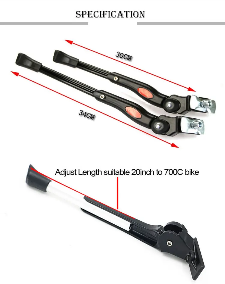 JS 20-2" велосипед kickstand Регулируемый велосипед Kick Stand аксессуары велосипед поддержка MTB горный велосипед kickstand Bisiklet