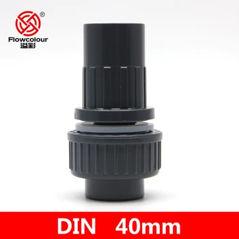 

Flowcolour 40mm UPVC Quick Connector Bulkhead Home Garden Drip Irrigation Fittings Water Fish Tank Joint