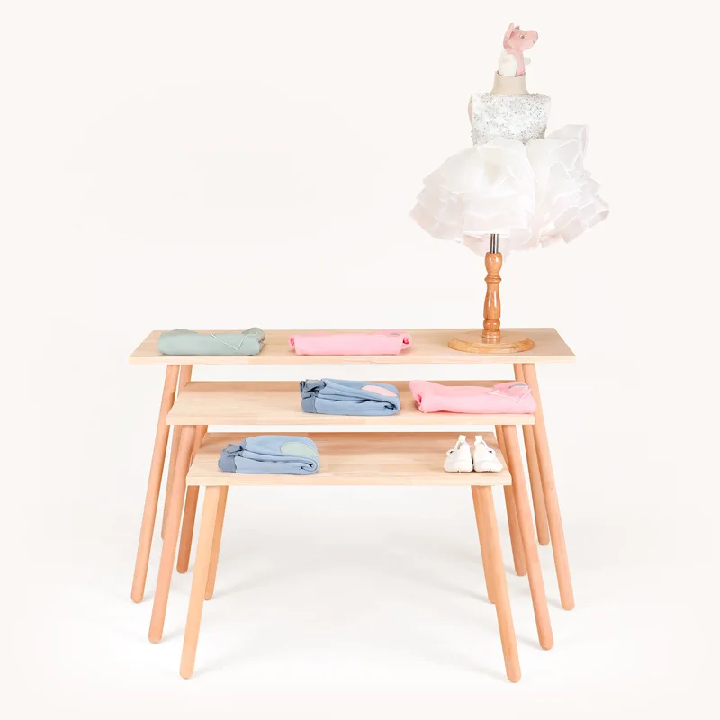 

INS Northern European-Style Simple Floor High-low Table CHILDREN'S Clothing Store Shelf Storage Display Stand