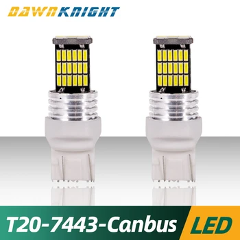 

2PCS T20 7443 Turn Signal Light Bulb Tail Brake Light 4014 45SMD Canbus T20 7443 W21/5W Car Led Signal Lamp Fog Lamp