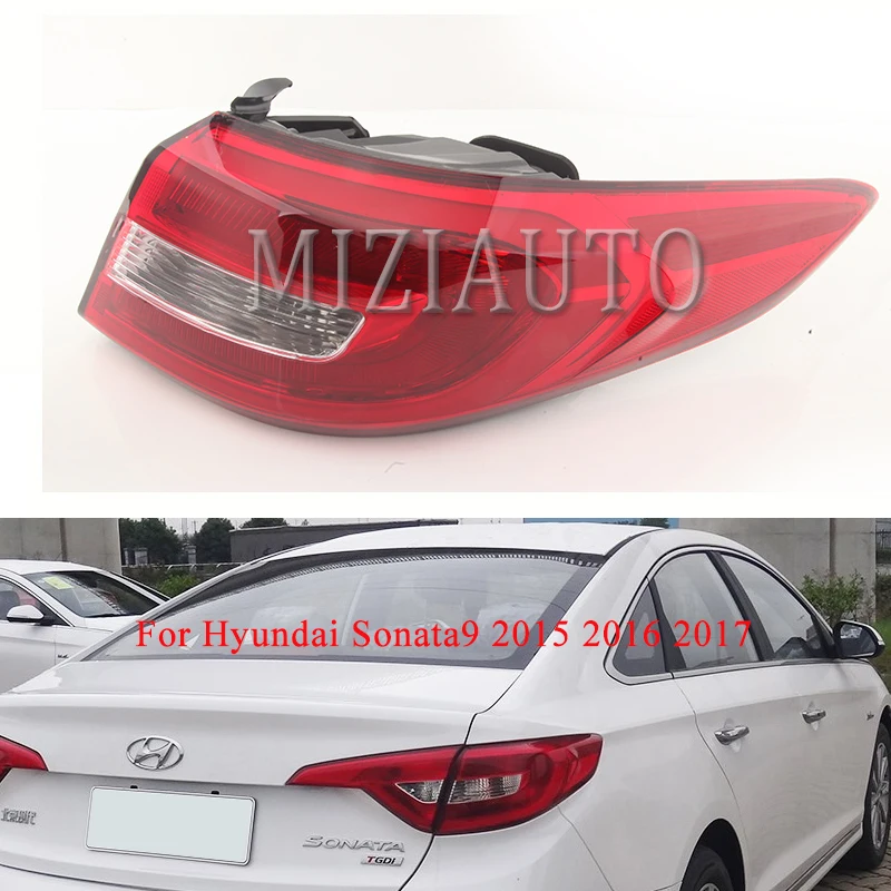 MIZIAUTO для hyundai Sonata9 внешний боковой задний фонарь поворотник задние фонари в сборе бампер задний тормоз