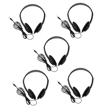 

5x 3.5mm Silent Violin Headsets Electric Ukulele Headphones Black Musical Instrument Accessory