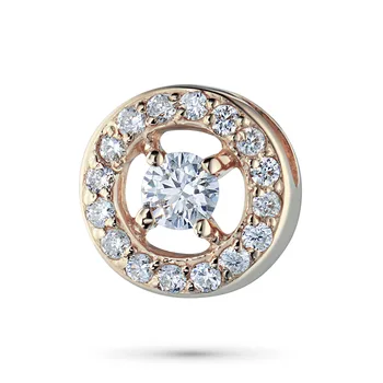 

Pendant in red gold with diamonds