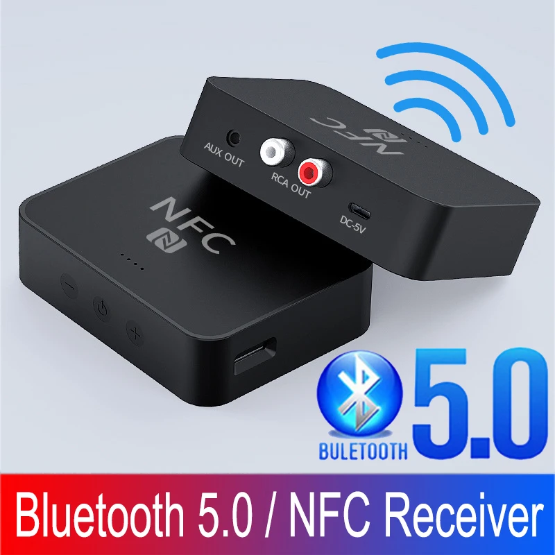 Bluetooth 5 0 Receiver Transmitter NFC HiFi Wireless Adapter Support TF Card Car Radio Player Handsfree adapter for Headphone PC