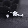 Hypoallergenic 925 Sterling Silver Plum Blossom Flower Navel Piercing Belly Button Rings Romantic Zircon Body Jewelry Women Gift 4