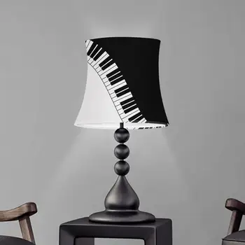 

Lamp Shades for Table Fabric Lampshade Cloth Music Note Prints Home Decor Living Room Bed Side DIY Custom Image Dropshipping