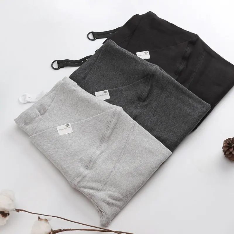 Women Pregnant Across Waist Leggings For Maternity Nuring Abdominal Elastic Clothes Black Gray Pregnancy Belly Pencil Pants