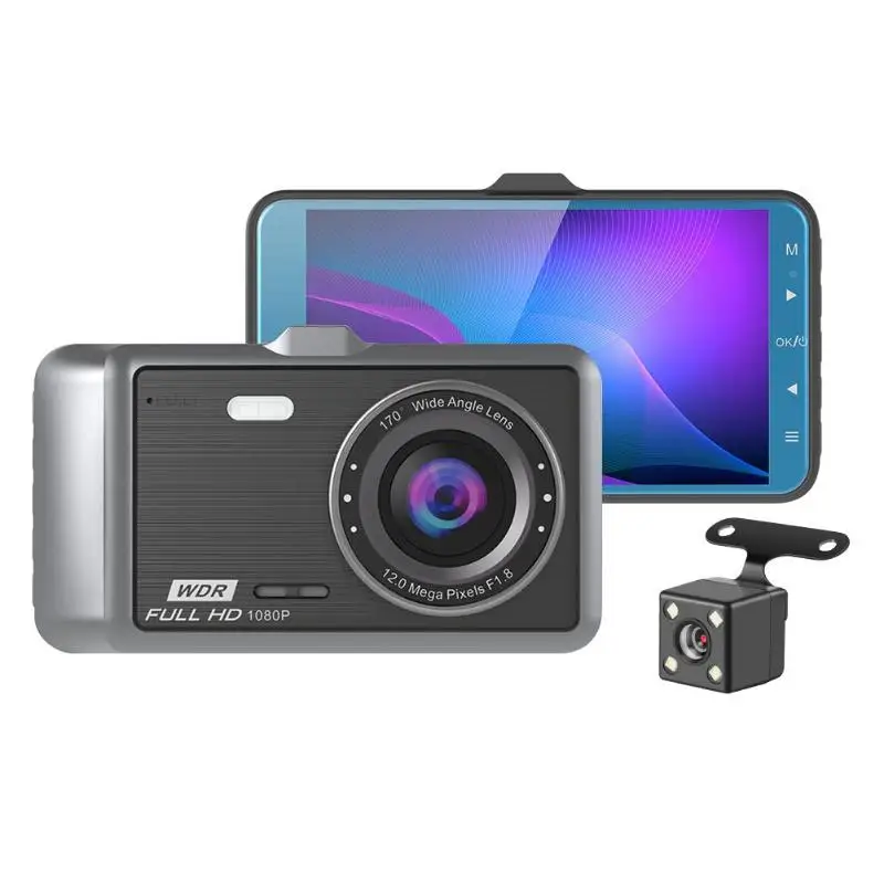 Горячая Dashcam тонкий дизайн многофункциональный Anytek A60 HD 1080P приборной панели автомобиля камера Starlight видеорегистратор ночного видения рекордер - Цвет: Double recording