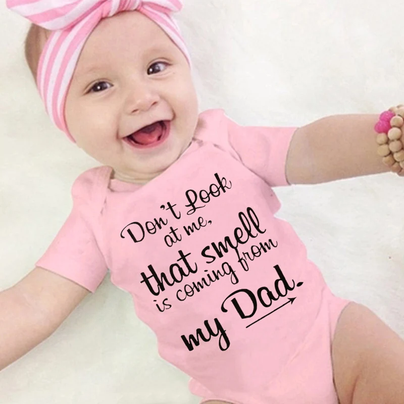 Детский хлопковый комбинезон с круглым вырезом и надписью|Ромперы| |