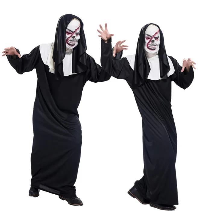 Новые костюмы для Хэллоуина Косплей смерть Мрачный Жнец костюм вечерние с Screepy силиконовая маска FMS19