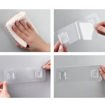 

Transparent Non-perforated Self-adhesive Stickers Buckle Cable Storage Hanging Socket Router Stand Mounted Holder Wall Patc E5Z7