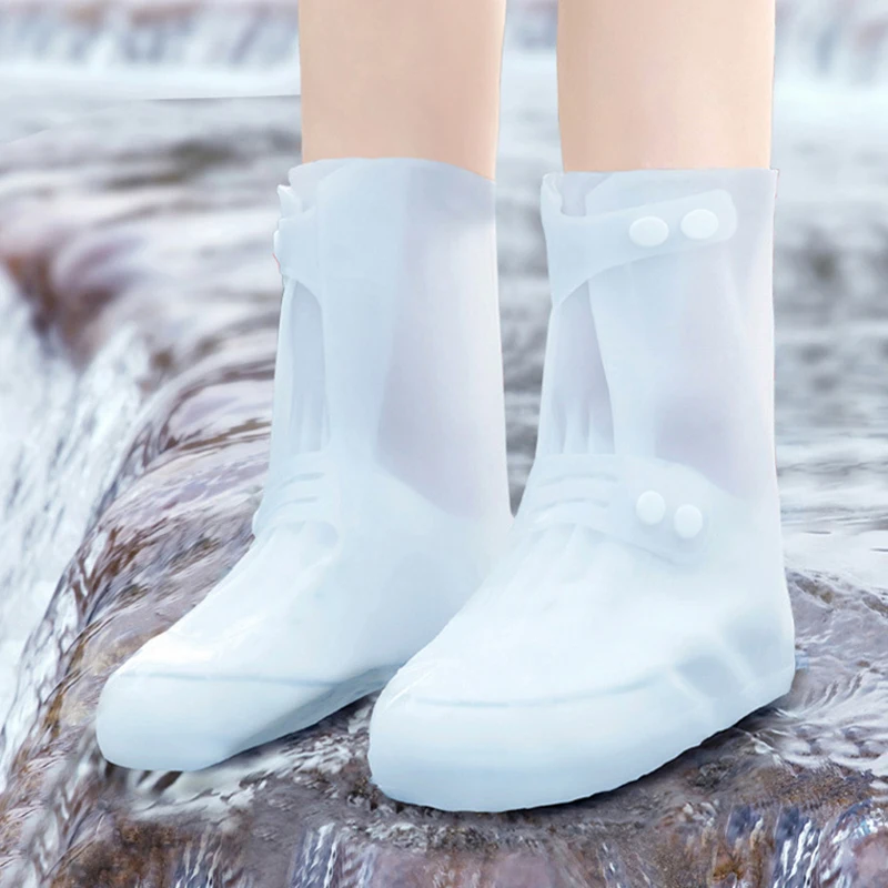 High Tube Shoe Cover Men and Women Waterproof Rain Boot Cover Non-slip Thick Rain Boots Outdoor Travel Rain Boots photo