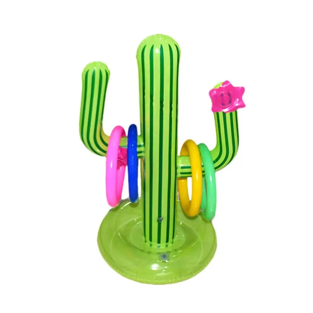 

Inflatable Cactus Ring Toss Game For Pool Party Float Fun Toys Luau Party Supplies Indoor Outdoor Game