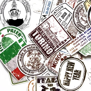 

Stamp Stickers Waterproof Vinyl Decal for Laptop Helmet Bicycle Luggage Guitar Car Stickers