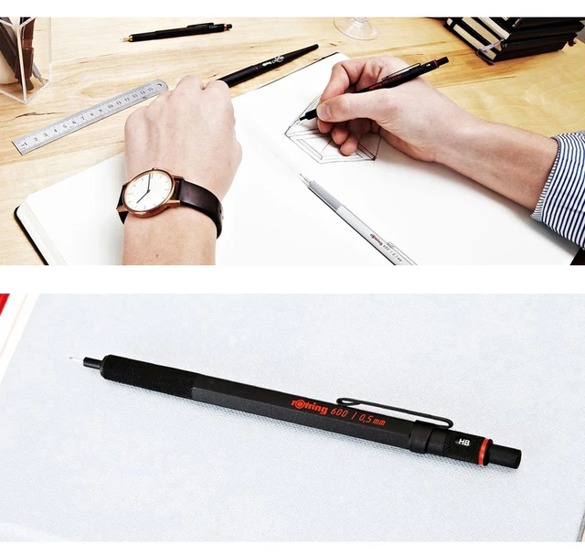 Rotring 600 Limited White Pink Gold Mechanical Pencil & Ballpoint Pen Combo  with With Anti-Break Lead for Drawing and Writing - AliExpress