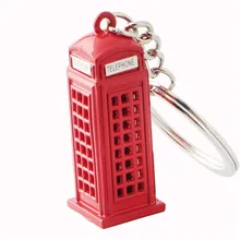 Модная красная телефонная будка брелок 3D стиль рождения лондонская телефонная будка металлическая ий Брелок с подвеской Chaveiros для женщин и мужчин креативный подарок