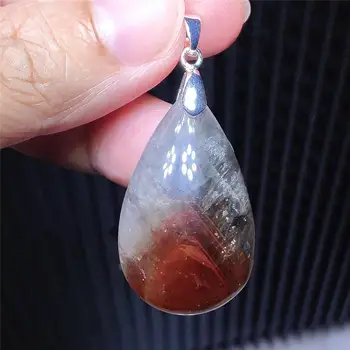 

Natural Auralite 23 Purple Red Pendant Canada Water Drop Women Necklace 33x20x10mm Fashion Stone AAAAA
