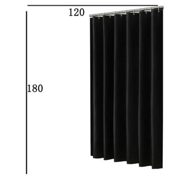 

With Hook Shower Curtain Home Bathroom Bath Black Shower Curtain Weighted