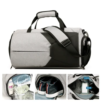 

Waterproof Sports Gym Bags, Multifunction Dry Wet Separation Bags, Fitness Training Yoga Shoulder Bag With Shoes Bags
