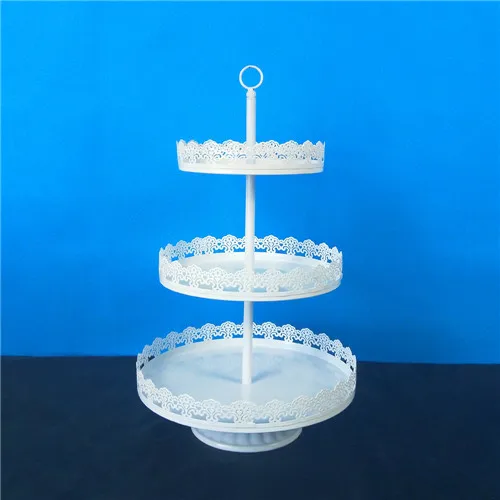 3layer Tobs белый кружевной край чашки подставка для торта подсвечник, декоративные изделия десертный стол вечерние поставщики торта инструменты выпечки аксессуары - Цвет: 3layer