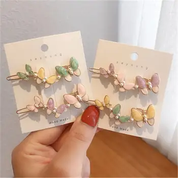 

Korean Style Fairy Temperament Butterfly Hair Clips For Girls Hairpins Colorful Barrette Hair Accessories Hair Styling Tools