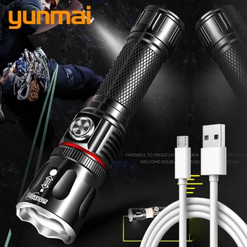 

1809COB Super Powerful LED Flashlight XM-L2 U3 Tactical Torch Lamp Ultra Bright Lantern USB Rechargeable Linterna Waterproof