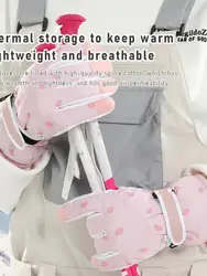Ladies Autumn And Winter New Outdoor Ski Warm Velvet Waterproof Non-Slip Full-Finger Touch Screen Riding Gloves