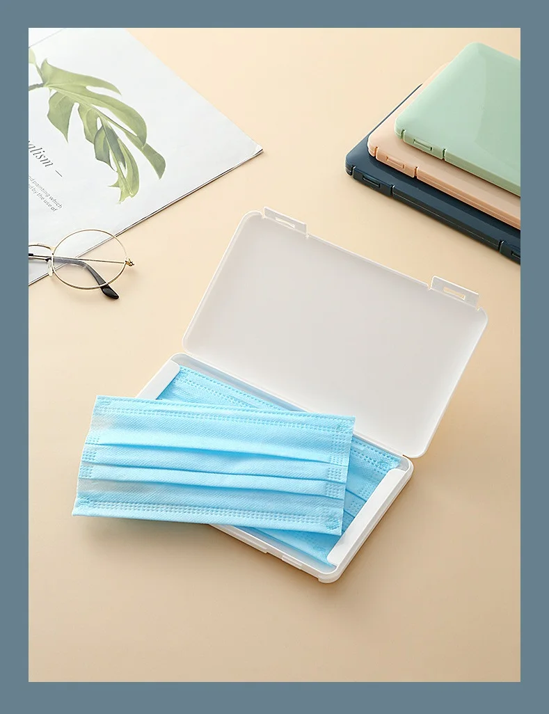 1pcs Mask Cover Box Portable Facemask Holder Face Mask Storage Box Case Masks Clip Organizer Dustproof Mask Storage Case