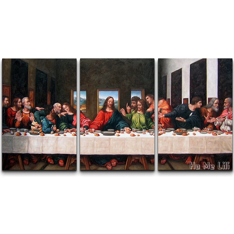 

Картина на холсте «Ho Me Lili», Настенная картина «Последний Ужин», национальная историческая масляная живопись, живописный, красочный для домашнего декора
